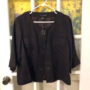 Willi smith linen cropped jacket, elbow length sleeves